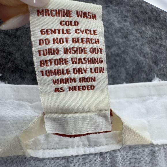 Sundance Womens Long Sleeve Ruffle Neck Hi Lo Blouse Size M White Cotton Boho - Picture 3 of 9